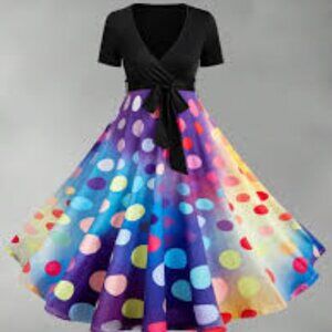 New Shein Plus sz 4xl polka dot dress (fits 18/20)